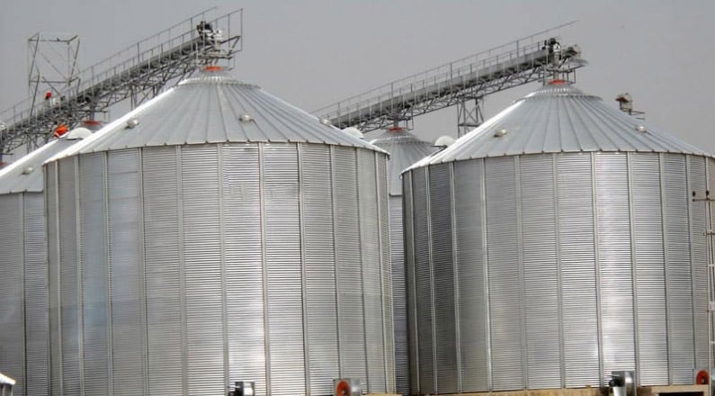 Galvanizli Düz Taban Çelik Silo